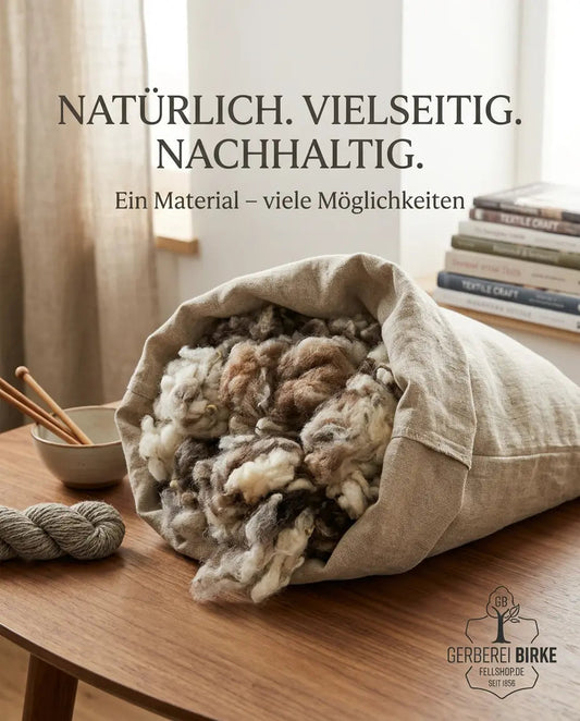 12 Ideen mit Schafwolle – natürlich und vielseitig einsetzen Gerberei Birke Fellshop