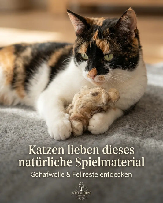 Schafwolle für Katzen – natürliches Spielmaterial entdecken Gerberei Birke Fellshop