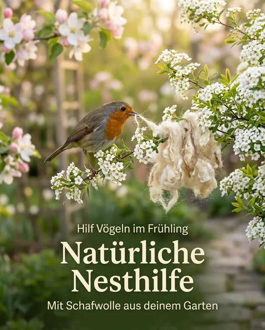 Schafwolle für Vögel – natürliche Nestbauhilfe im Garten Gerberei Birke Fellshop