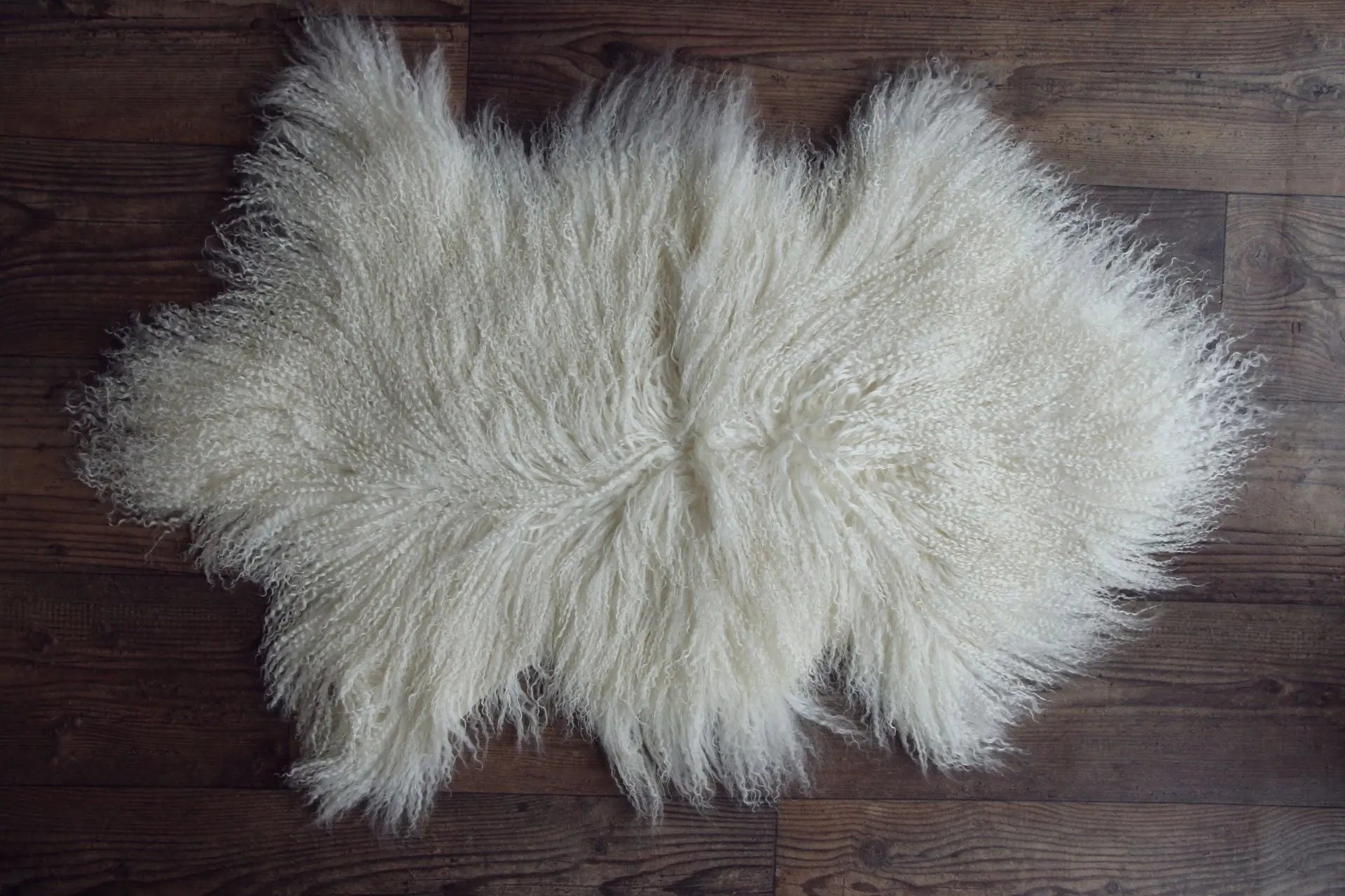 Tibet Schaffell wie Gotland weiß natur