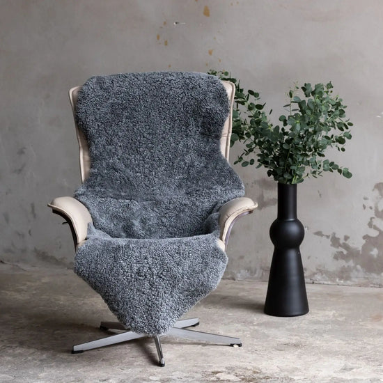 2er Lammfell Curly - Grau - (geschoren gelockt)