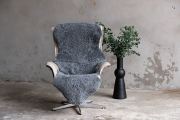 2er Lammfell Curly - Grau - (geschoren gelockt)