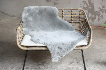 Lammfell XXL Silber (grau, geschoren)