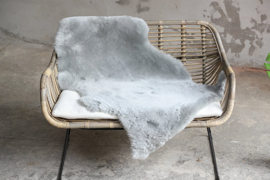 Lammfell XXL Silber (grau, geschoren)