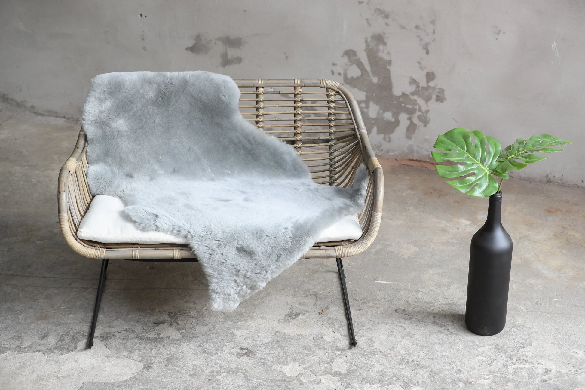 Lammfell XXL Silber (grau, geschoren)