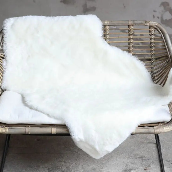 Lammfell XXL Naturweiß (Hell Beige, Weiß geschoren)