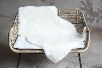 Lammfell XXL Naturweiß (Hell Beige, Weiß geschoren)