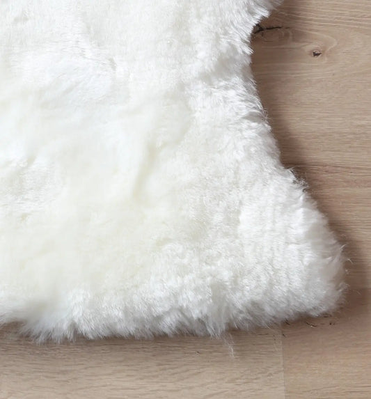 Lammfell XXL Naturweiß (Hell Beige, Weiß geschoren)