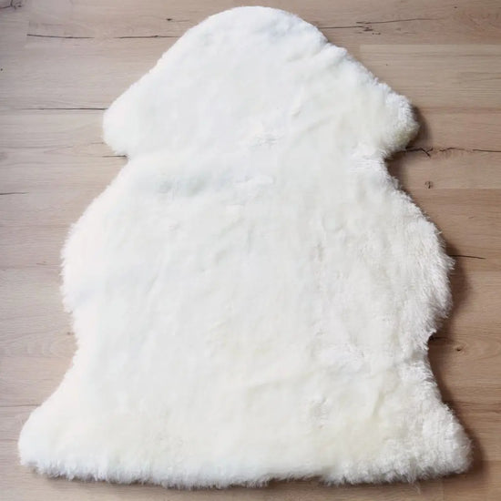 Lammfell XXL Naturweiß (Hell Beige, Weiß geschoren)