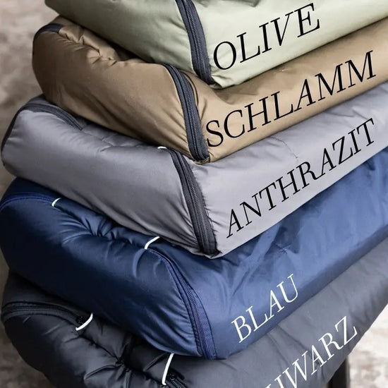 Premium Baby- Kinderwagenfußsack mit Lammfell (Champagner-Gold, Olive, Schlamm, Anthrazit, Dunkelblau oder Schwarz)