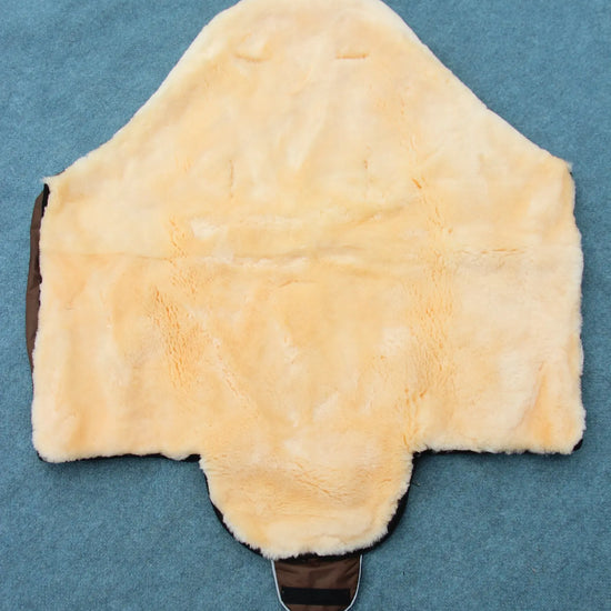 Premium Baby- Kinderwagenfußsack mit Lammfell (Champagner-Gold, Olive, Schlamm, Anthrazit, Dunkelblau oder Schwarz)