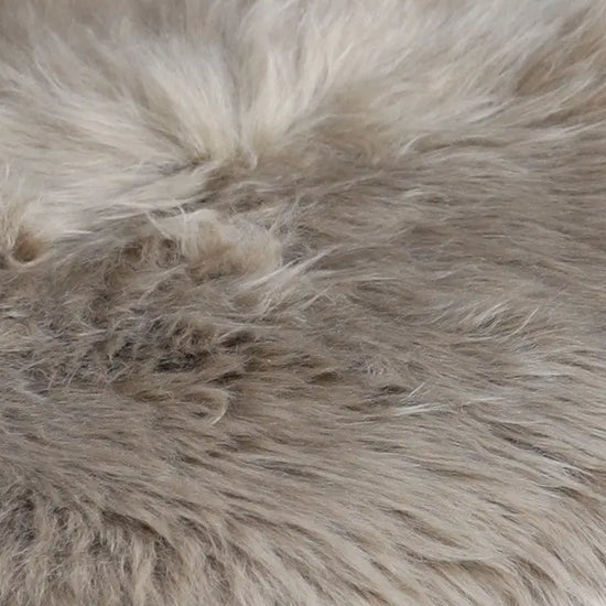 Lammfell Sitzauflage Eckig Taupe