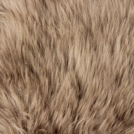 Lammfell Sitzauflage Eckig Taupe