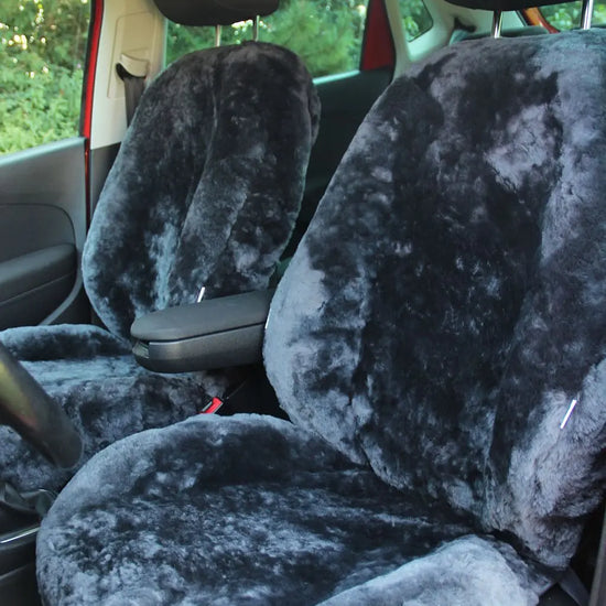 Premium Autofell für Autositze mit Airbag im Sitz (Anthrazit)