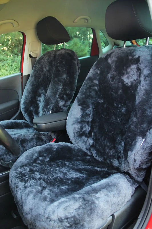 Premium Autofell für Autositze mit Airbag im Sitz (Anthrazit)