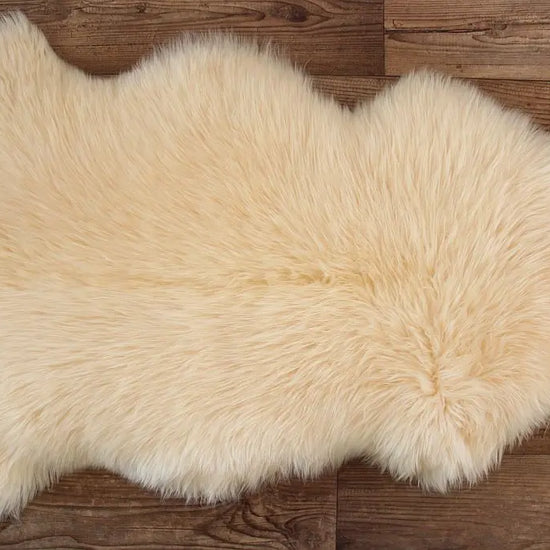 Lammfell Pastell Gelb