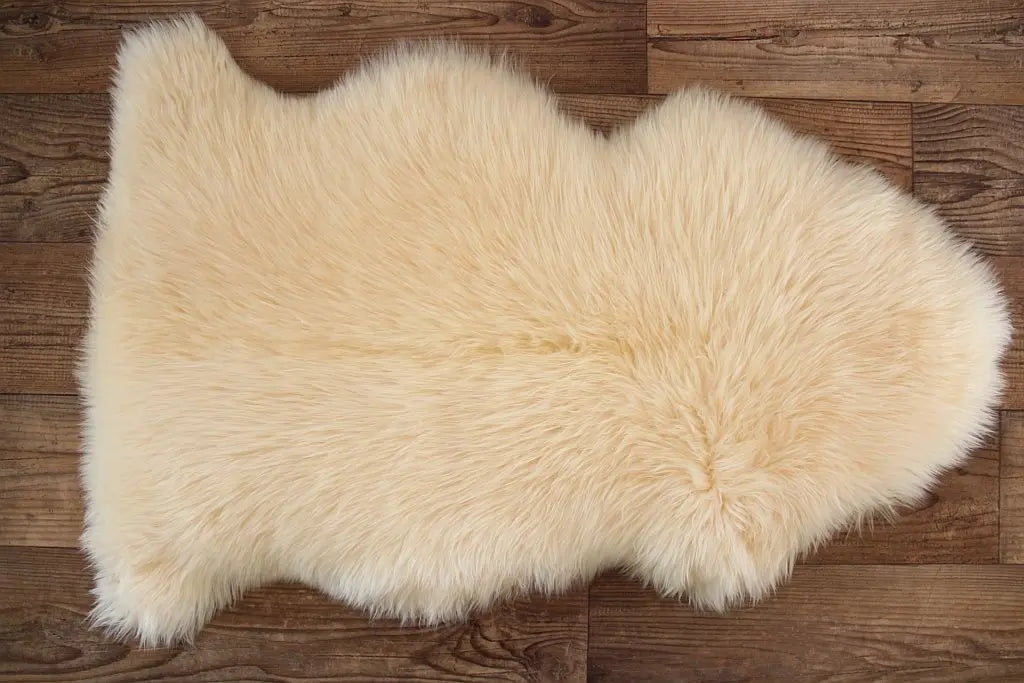 Lammfell Pastell Gelb