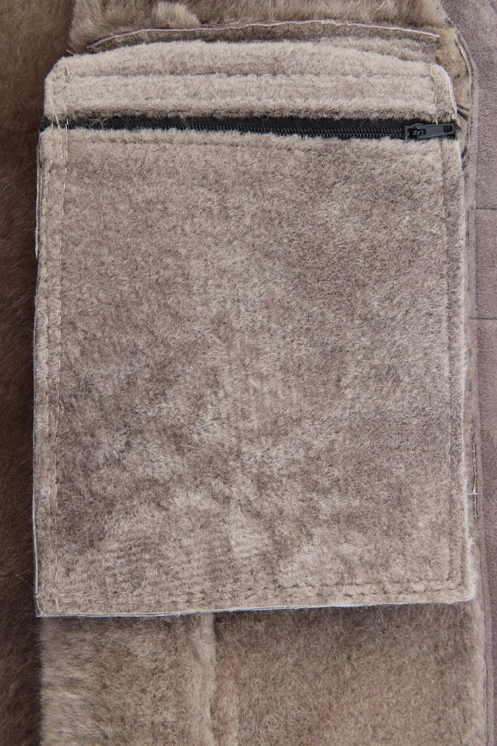 Lammfellweste - Gregor - mit Innentasche grau