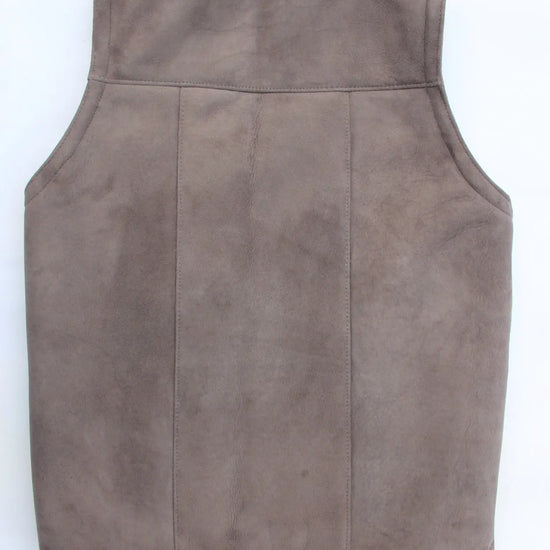 Lammfellweste - Gregor - mit Innentasche grau