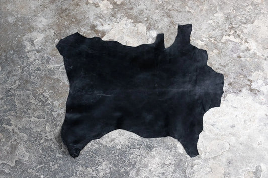 Ziegenleder Nappa schwarz