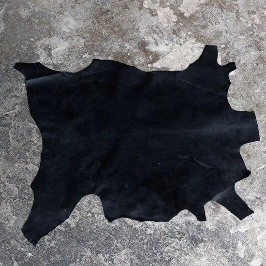 Ziegenleder Nappa schwarz