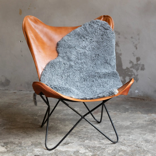 Lammfell Curly - Grau - (geschoren gelockt)