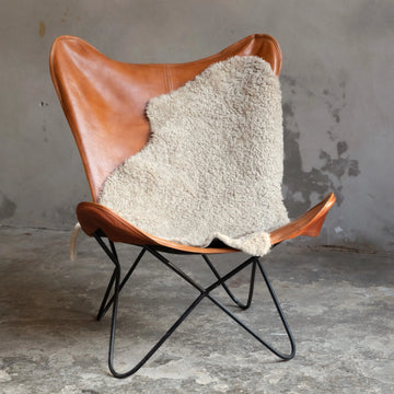 Lammfell Curly - Sand - (geschoren gelockt beige/braun)