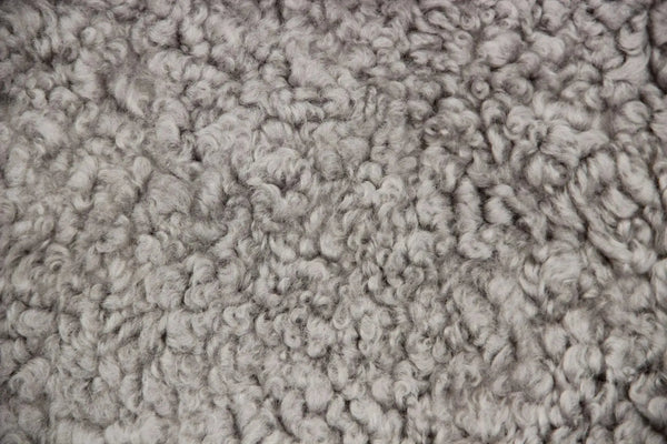 Lammfell Curly Platin 95-100 cm - Geschoren & Gelockt