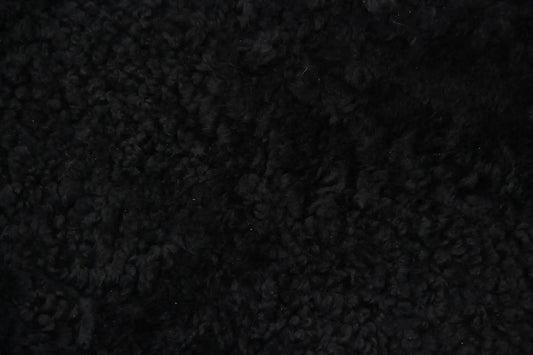 2er Lammfell Curly - Schwarz - (geschoren gelockt)