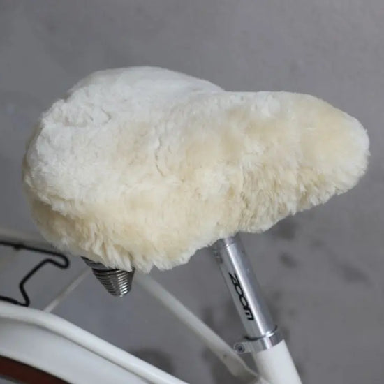 fellbezug fahrradsattel Fahrradsattelbezug aus Lammfell Beige