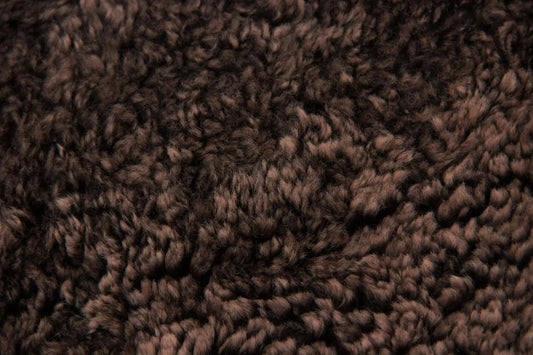 Lammfell Curly -  Mocca - (geschoren gelockt braun)