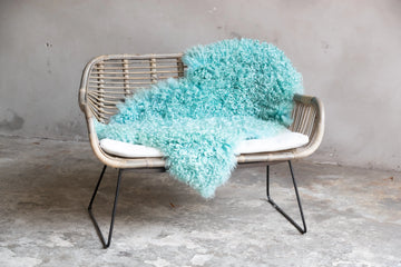 Gotland Schaffell Türkis gefärbt (184)