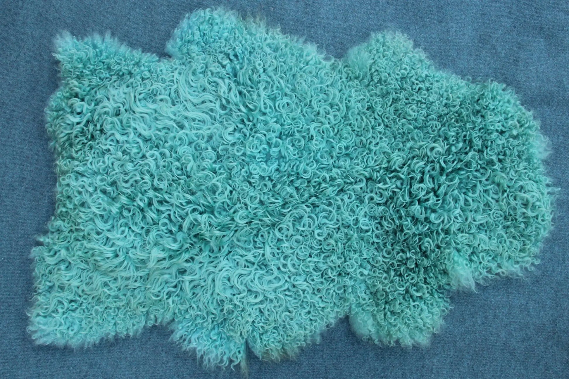 Gotland Schaffell Türkis gefärbt (184)