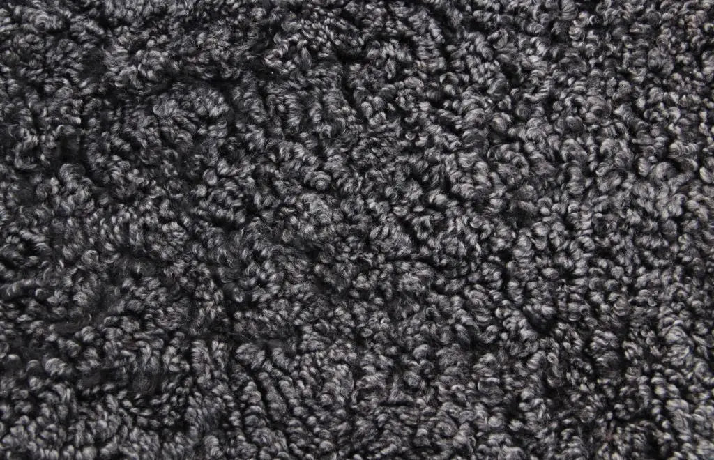 Lammfell Curly - Graphit - (geschoren gelockt grau schwarz)