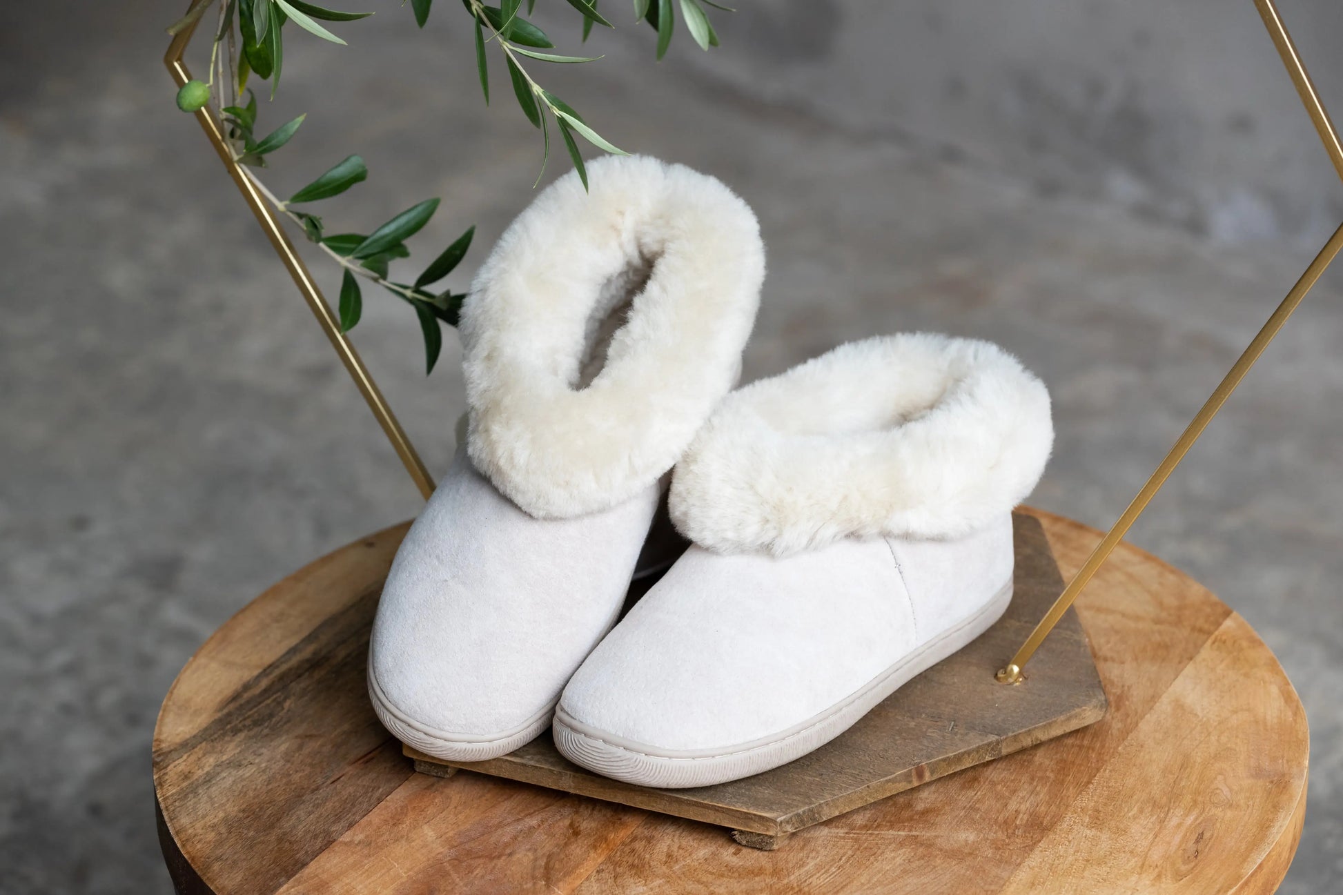 Lammfell Hausschuh - Kim Gerberei Birke