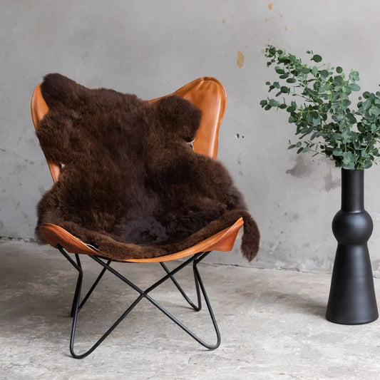 Lammfell Braun (Naturfarben) Gerberei Birke