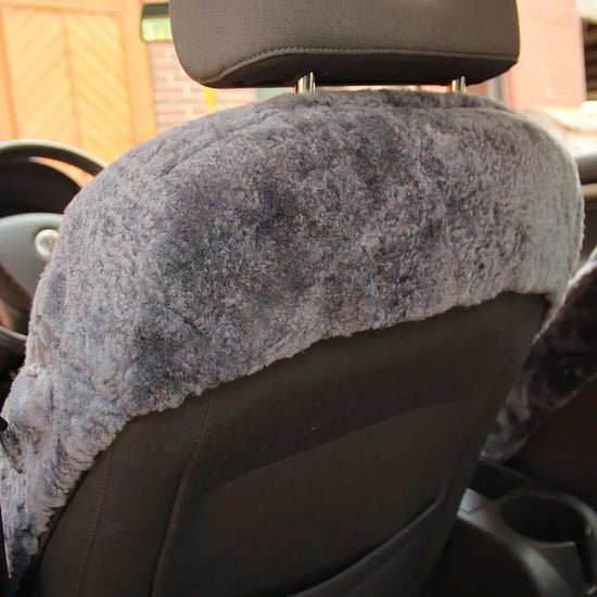 Premium Autofell für Autositze mit Airbag im Sitz (Silber)