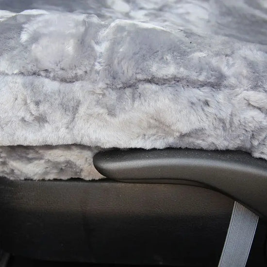 Premium Autofell für Autositze mit Airbag im Sitz (Silber)