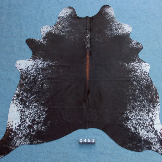 Kuhfell Schwarz Braun Weiß Gesprenkelt (2451)