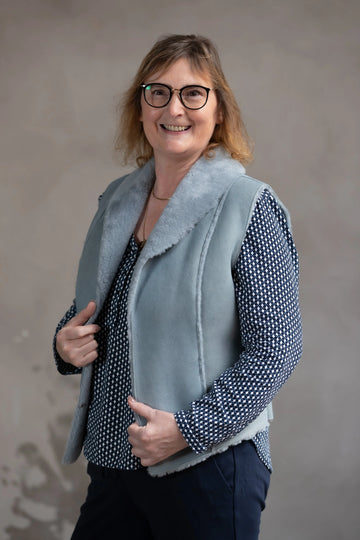 Lammfellweste Zoe Damen (Grau)