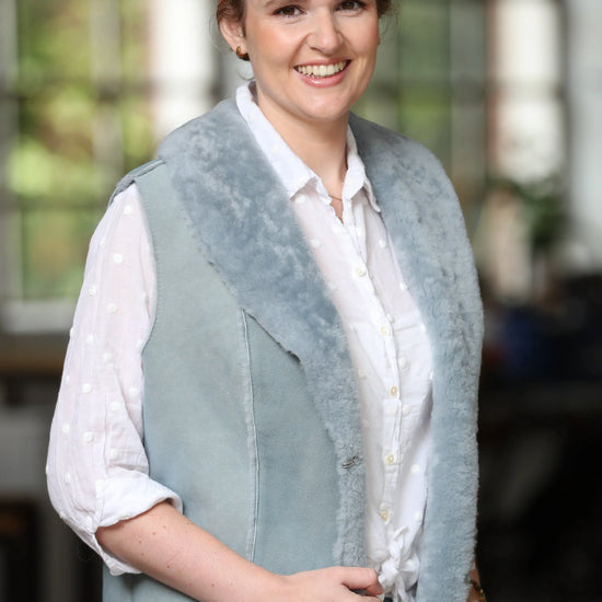 Lammfellweste Zoe Damen (Grau)