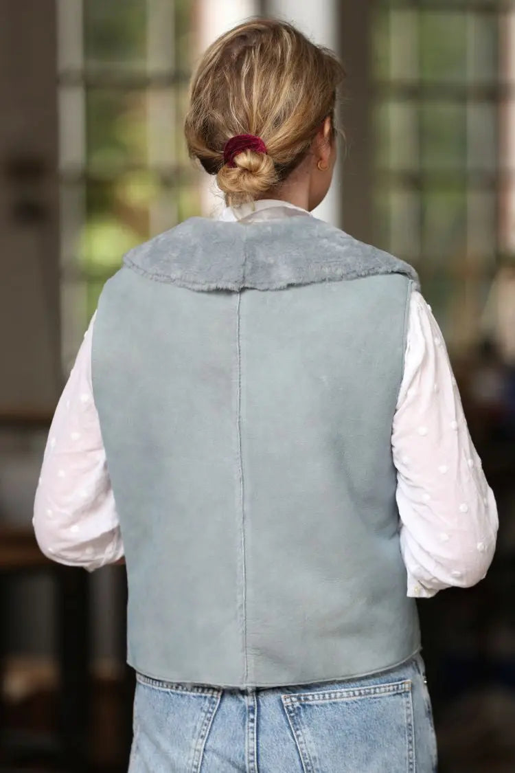 Lammfellweste Zoe Damen (Grau)