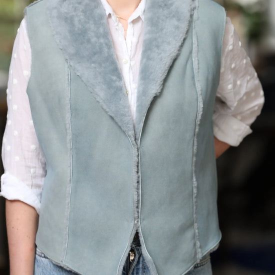 Lammfellweste Zoe Damen (Grau)