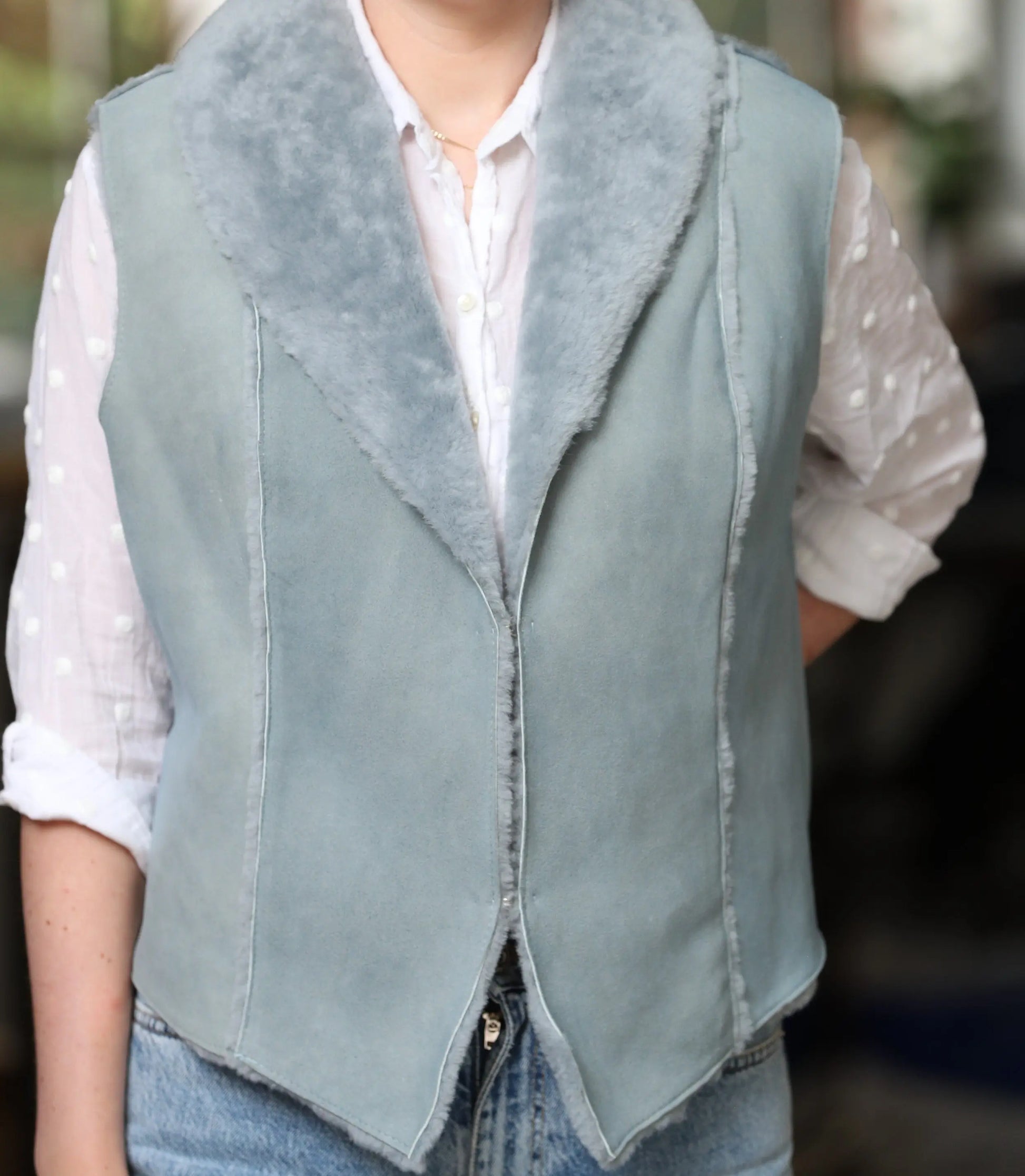 Lammfellweste Zoe Damen (Grau)