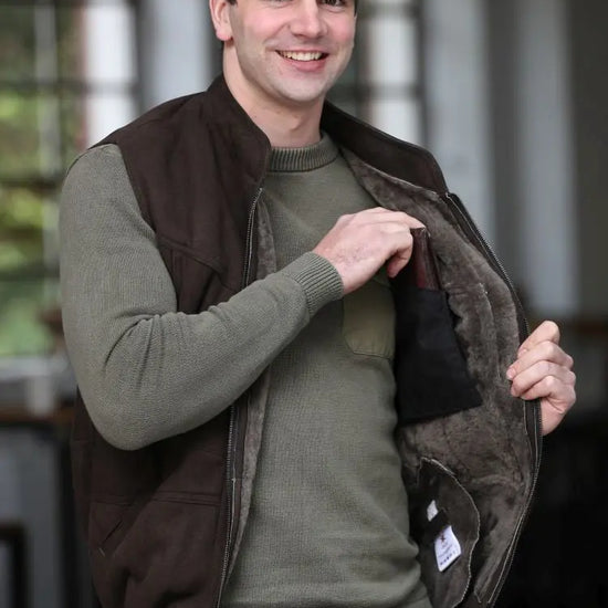 Lammfellweste - Soeren - braun