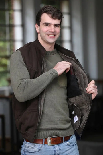 Lammfellweste - Soeren - braun