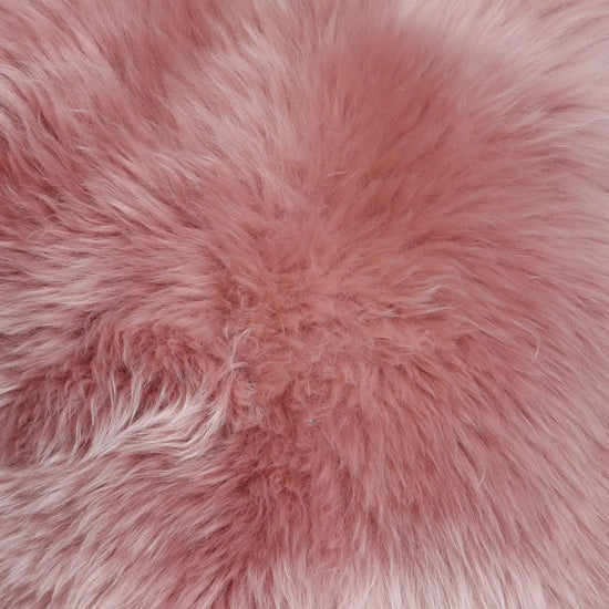 Lammfell Kissen Altrosa