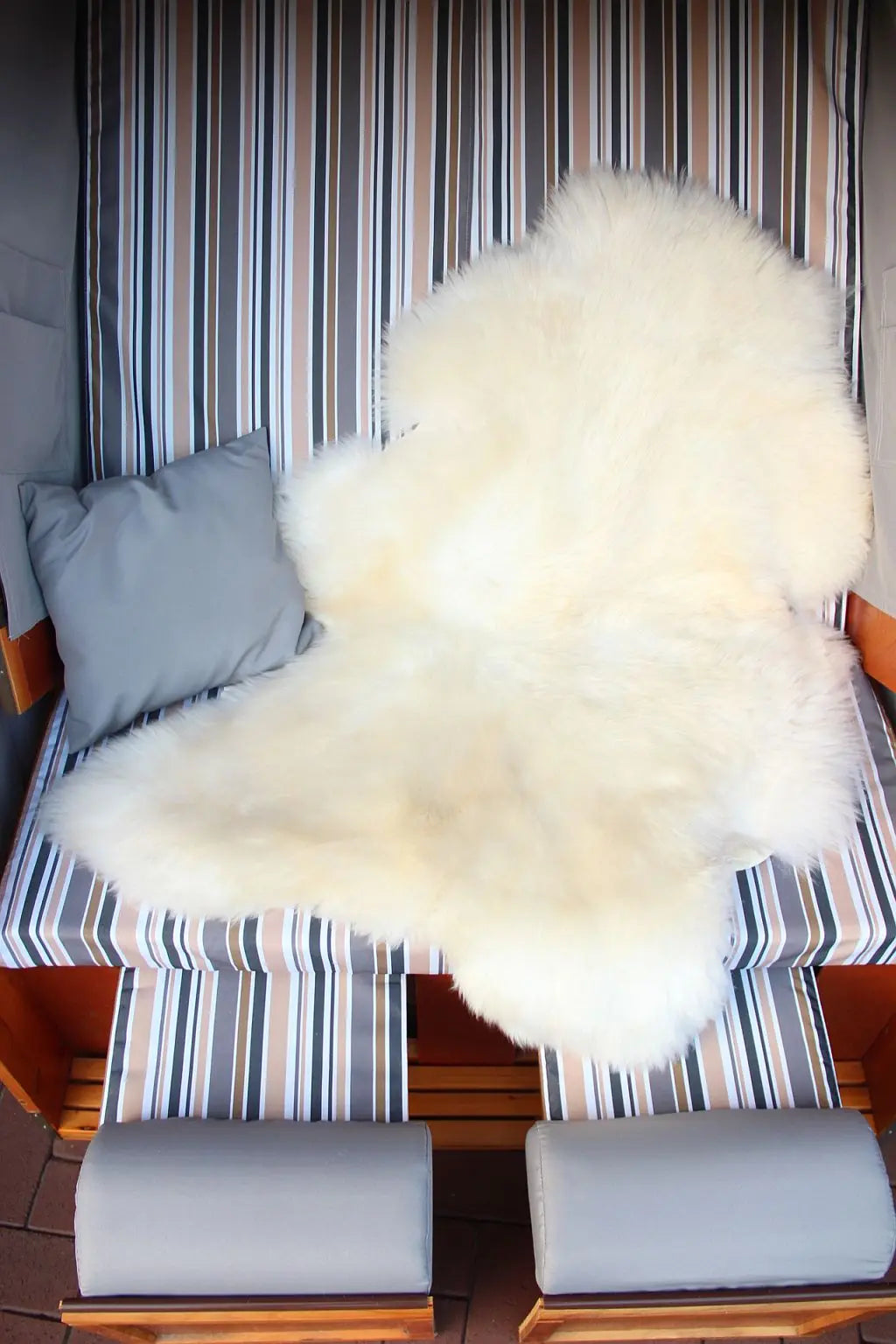 Lammfell (naturweiß) ökologische Gerbung