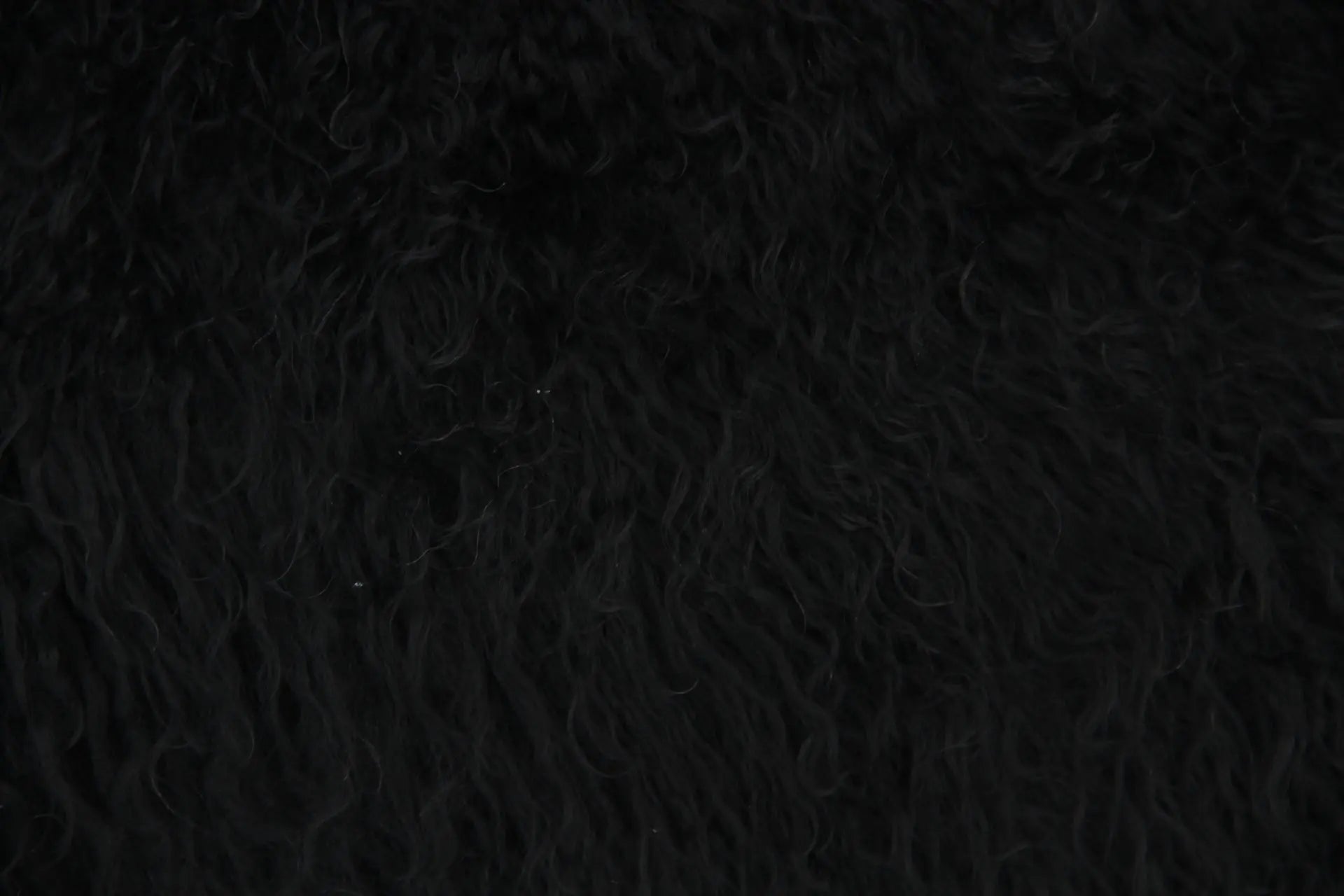 Tibet Lammfellkissen Schwarz