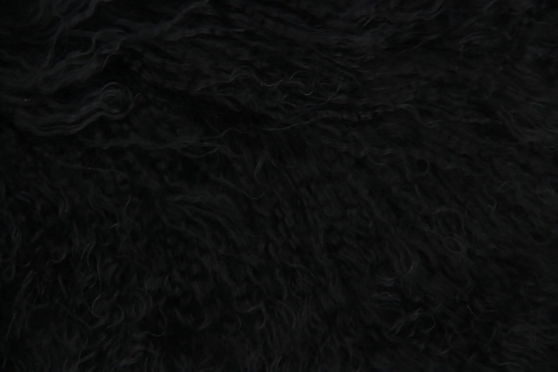 Tibet Lammfellkissen Schwarz